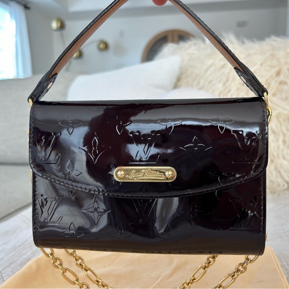 Louis Vuitton Amarante Monogram Vernis Bel Air Pochette Bag - Picture 8 of 15